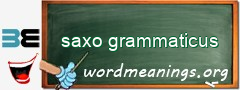 WordMeaning blackboard for saxo grammaticus